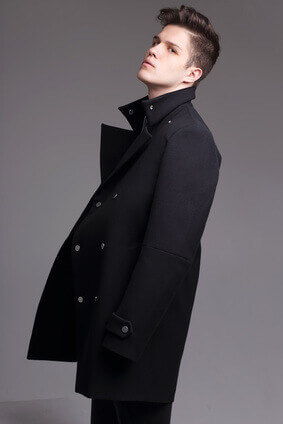manteau homme duffle coat noir